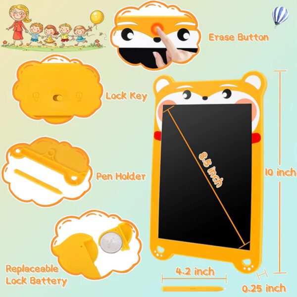 8.5 Inch LCD Writing Tablet for Kids – Reusable Drawing & Learning Pad - Image 2