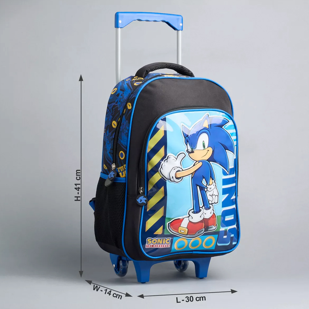 Sonic the Hedgehog 5-Piece Trolley Backpack Set for Boys – Max Fashion Dubai - Image 3