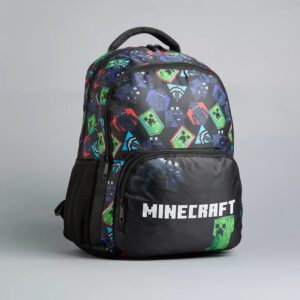 Minecraft Print Backpack with Adjustable Shoulder Straps – Max Fashion Dubai